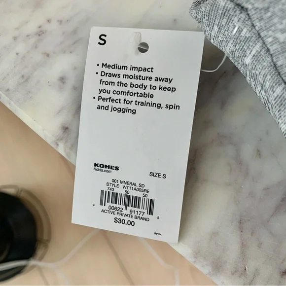 TEK GEAR Front Close Racer Back Sports Bra Heather Grey S - Picture 8 of 8